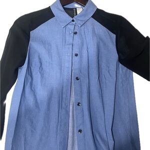 Size 2 Dress shirt - Black Mesh Sleeves Divided H&M